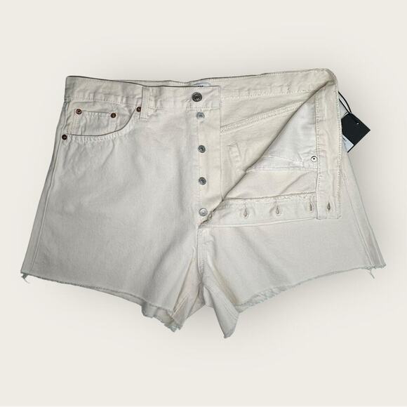 NWT | RE/DONE | 90s Low Slung Shorts | Vintage White | Size 29 - Picture 5 of 16
